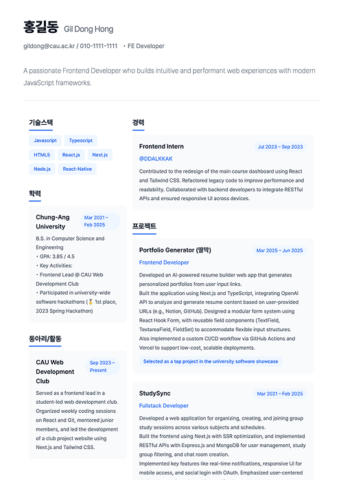Template type4 preview